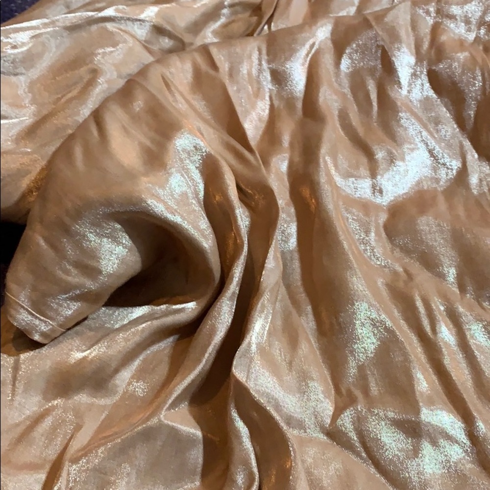 Gold shimmer fashion wrap or scarf
